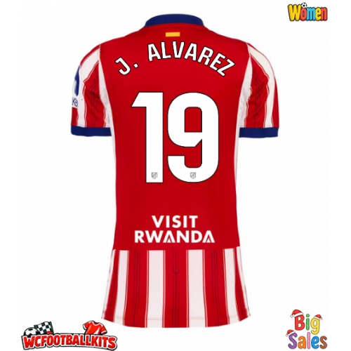 Atletico Madrid Julian Alvarez #19 Replica Home Stadium Shirt for Women 2026-27 Short Sleeve